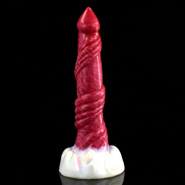 Fantasy Alien Tentacle Dildo in Burgundy Marbling - 9.05 Inches