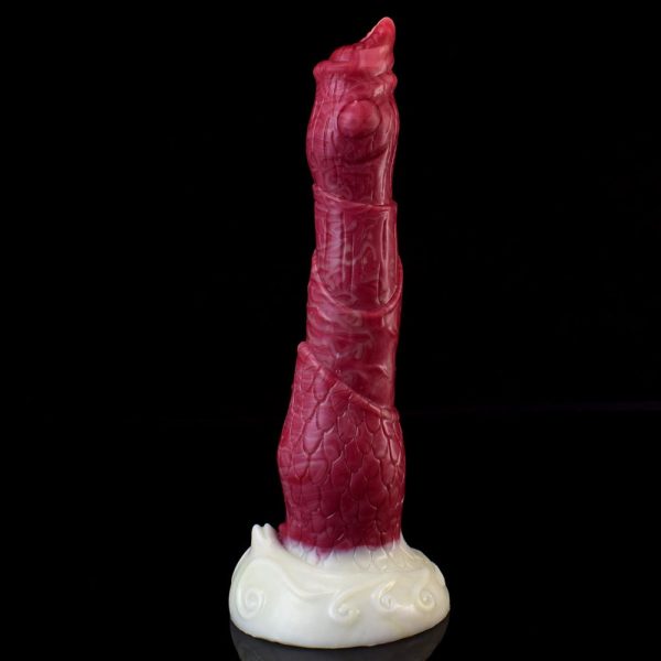 Realistic Animal Hawk Dildo in Burgundy Marbling - 8.46 Inches