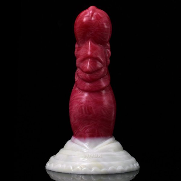 Monster Fantasy Alien Anal Dildo in Burgundy Marbling - 6.69 Inches