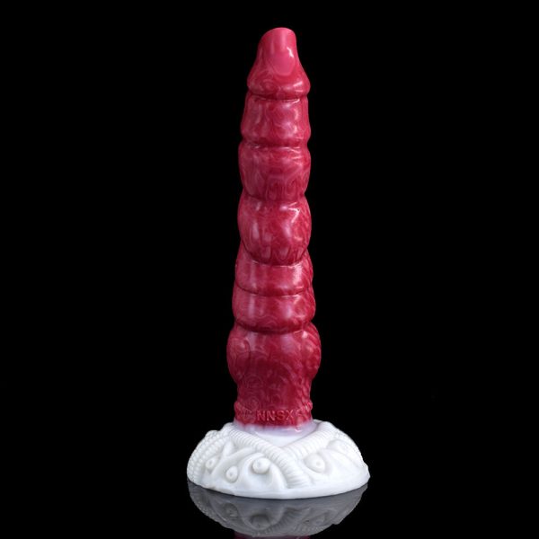 Monster Fantasy Tentacle Dildo in Burgundy Marbling - 8.86 Inches