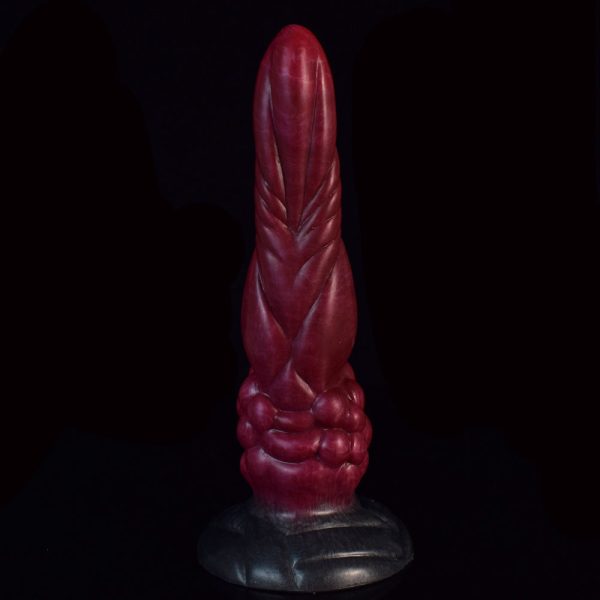 Fantasy Alien Realistic Dildo in Burgundy Marbling - 9.45 Inches
